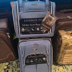 LONDON FOG UNDER SEAT & CARRY ON TRAVEL LUGGAGE 16” & 21" - 2 BAGS